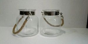 Glass Jars with Rope Handle