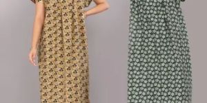 Ladies Cotton Printed Night Gown