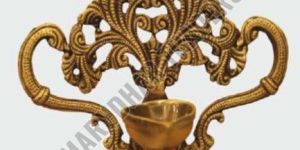 Brass Peacock Wall Diya