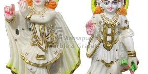 1.5 Feet Marble Radha Krishna Statue