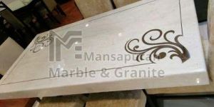 White Rectangular Marble Table Top