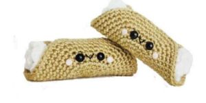 Crochet Stuffed Cannoli Toy