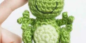 Crochet Stuffed Frog Toy