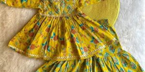 Kids Jasmine Turmeric Kurta and Sharara