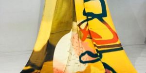 Hand Painted Satin Silk Saree