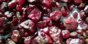 Rough Red Ruby Gemstones