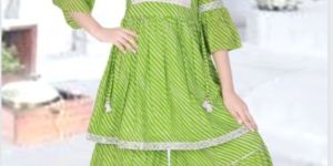 Girl Formal Jaipuri Cotton Sharara Choli