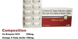 Co-Enzyme Q10 , Omega 3 Fatty Acids , L-Arginine, Alpha Lipoic Acid ,
