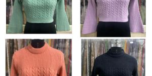 Flat Knitted Womens Sweater