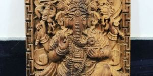 Wooden Ganpati Statues