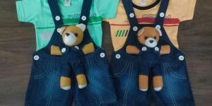 Denim Teddy Bear Kids Dungaree
