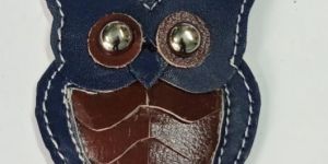 Owl Shape Leather Key Ring