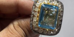 Ladies Blue Topaz Rings