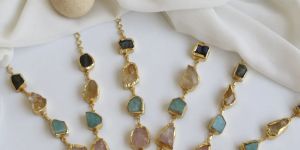 Ladies Multi Stone Necklace