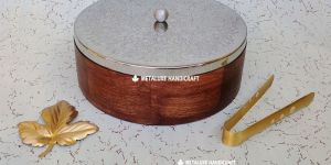 Wooden Steel Chapati Box