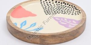 Tribal Fusion Wooden Plates