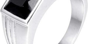 Mens Silver Gemstone Rings