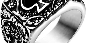 Mens Poker Spade Ace Silver Ring