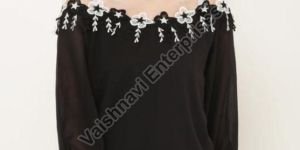 Ladies Black Georgette Top