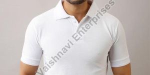 Plain White Men Polo T-Shirt