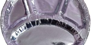 Silver Foil Paper Disposable Compartment Plate