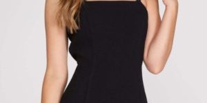 Women's Sleeveless Knee Length Flared Mini Dress