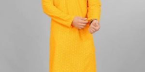 Mens Designer Yellow Kurta