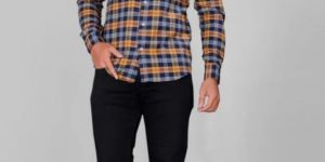 Mens Printed Checked Cotton Shirts