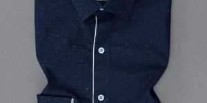 Mens Full Sleeve Shirt Indigo Maze