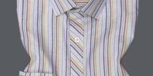 Mens Full Sleeve Shirt Striped Taupe