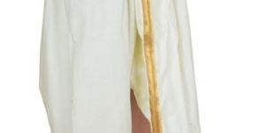 32 Inch Mens Readymade off White Cotton Dhoti