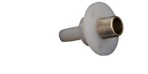 03E 12mm Round Flange with O/S brass nut