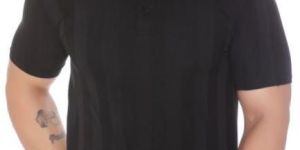 Plain Black Collar T Shirts