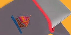 Hand Embroidered Cotton Laptop Sleeve