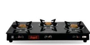 Glass Top Gas Stove Black