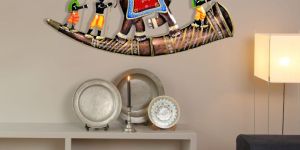 Metal Elephant Baarat Wall Hanging