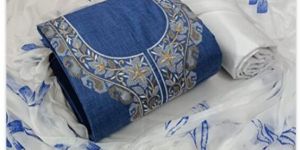 Denim Cotton Dress Material for Women