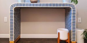 Bone Inlay Console Table