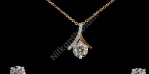 Diamond Earring Pendant Set