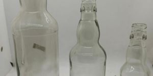 Three Royal Glass Liquor Bottle