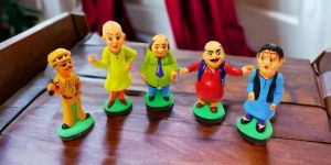 eco-friendly toy terracotta motu-patlu set