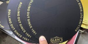 Black Screen Printed Cake Base Board