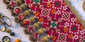 Multicolor Printed Toran Making Silk Fabric