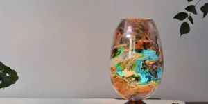 Rechargeable SerenitySphere Glass Glow Lamp