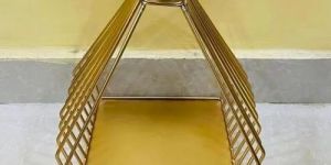 Golden Metal Hamper Cage