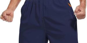 Poly Lycra Blue Mens Shorts