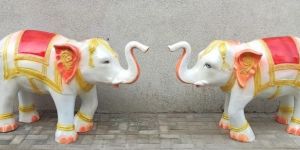 Fiber Elephant Statue