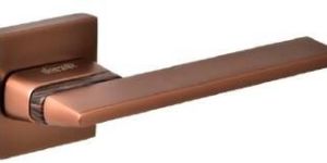 Gold Rose Flo Metal Mortise Handle