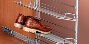 Stainless Steel Pullout Shoe Rack
