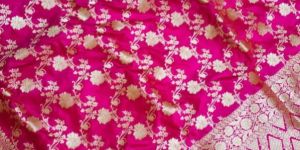 Pink Katan Banarasi Saree